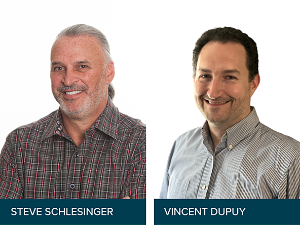 Head shots of Steve Schlesinger & Vincent Dupuy